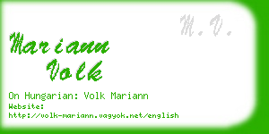 mariann volk business card